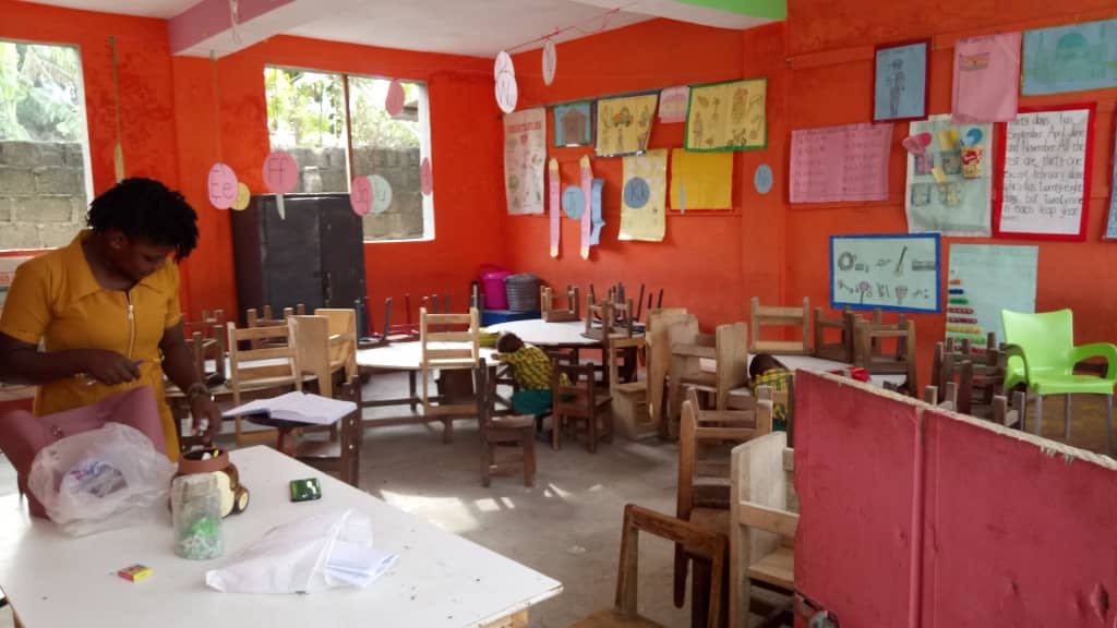 Primary school classroom in Ghana
